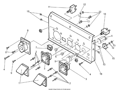 Part Location Diagram of 102190GS Briggs and Stratton Switch blank